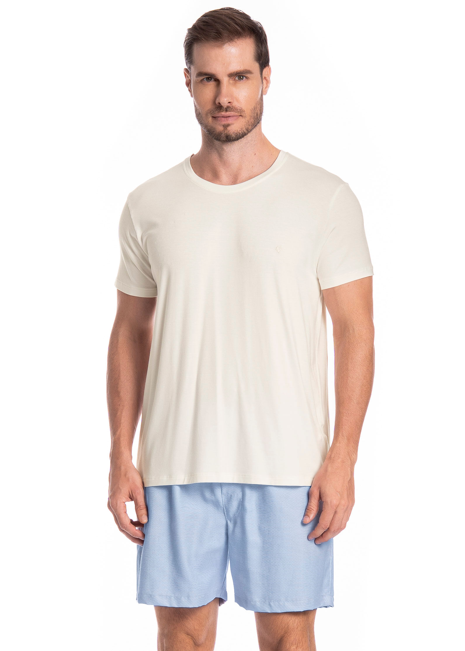 Pijama Curto Lorenzo Tombini Azul-2 - Imagem 1