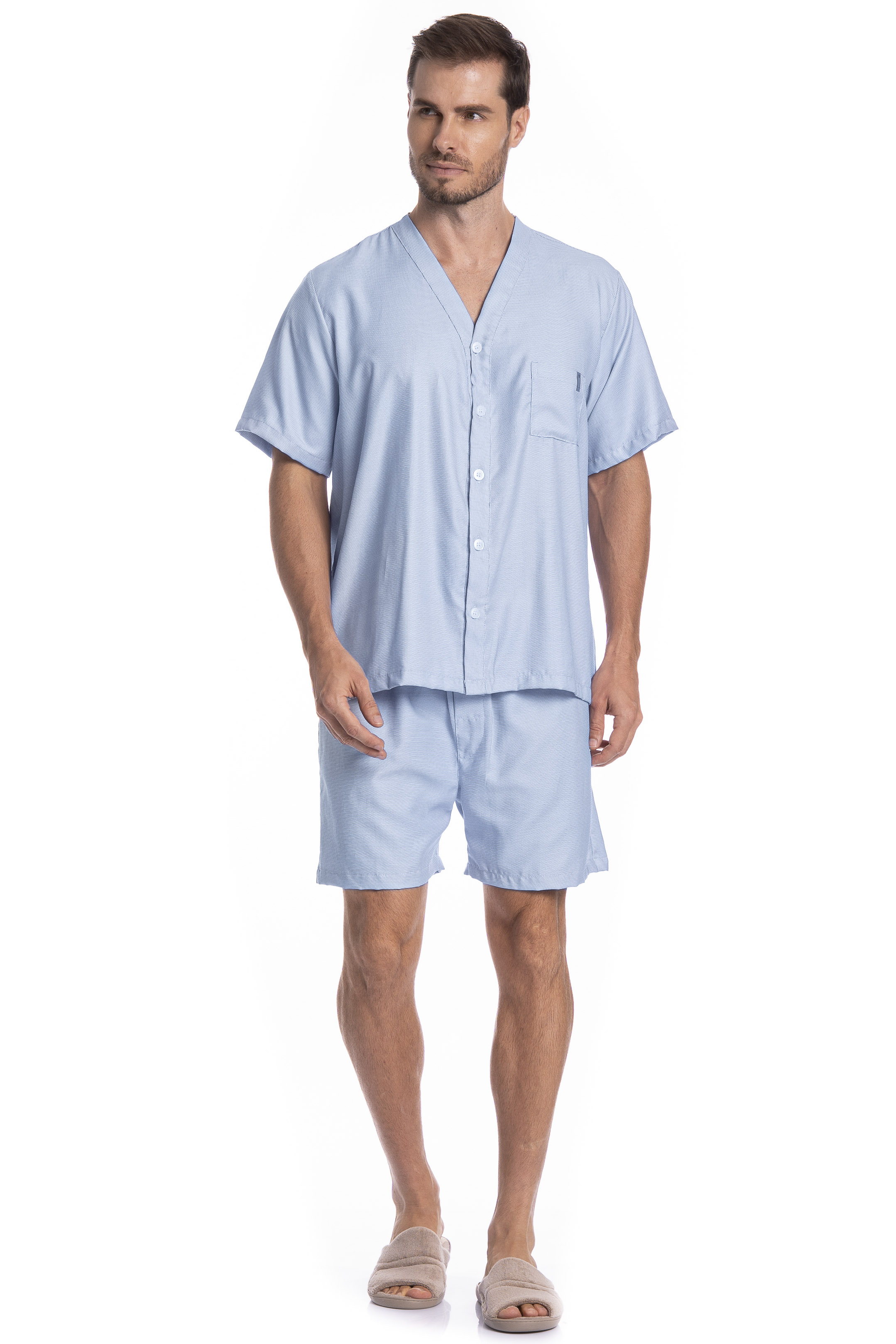 Pijama Americano Curto Lorenzo Tombini - Imagem 3 - Mobile
