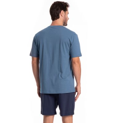 Pijama Masculino Curto Abotoado André - Imagem 2 - Mobile