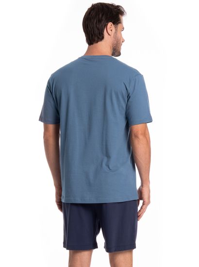 Pijama Masculino Curto Abotoado André - Imagem 2 - Desktop