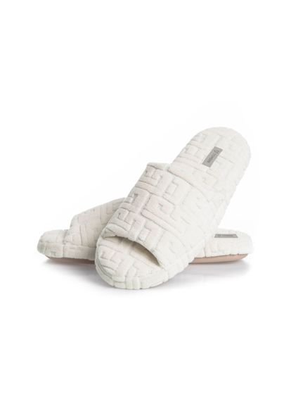 Chinelo Masculino Jacquard Branco - Imagem 1