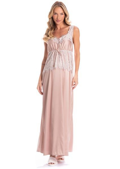 Camisola Feminina Maternidade Longa Lua Rosa-3 - Imagem 1