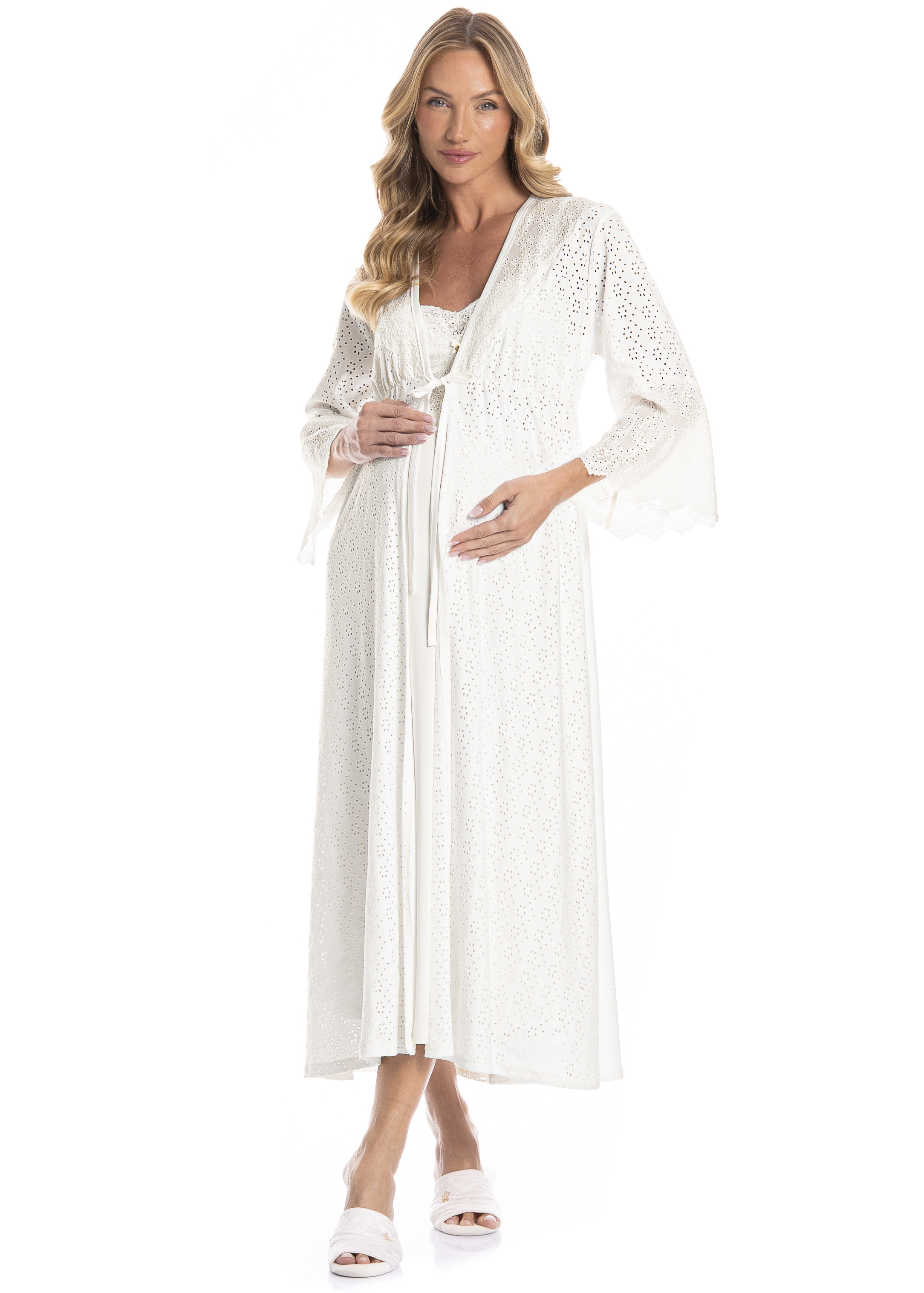 Robe Maternidade Longo Lótus - Imagem 1