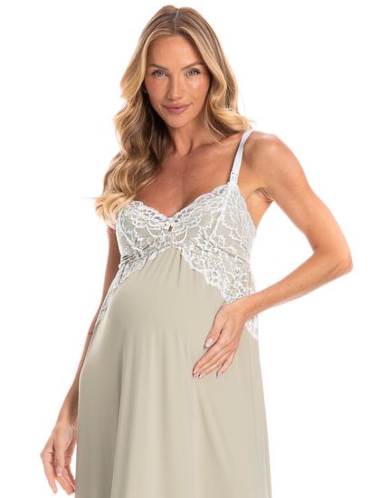 Camisola Longa Feminina Amamentação Gabriela - Imagem 3 - Desktop