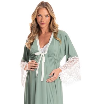 Robe Longo Maternidade Gabriela - Imagem 3 - Mobile