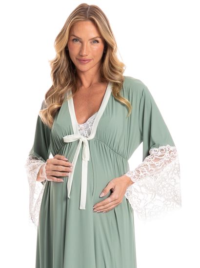 Robe Longo Maternidade Gabriela - Imagem 3 - Desktop
