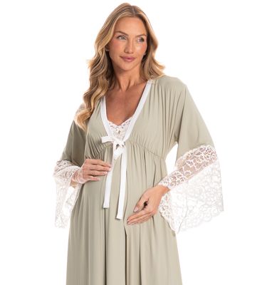 Robe Longo Maternidade Gabriela - Imagem 3 - Mobile