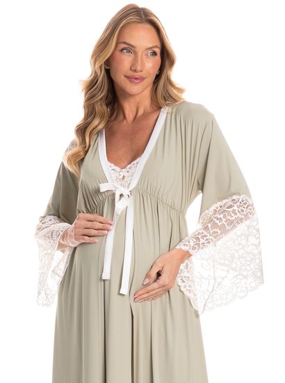 Robe Longo Maternidade Gabriela - Imagem 3 - Desktop