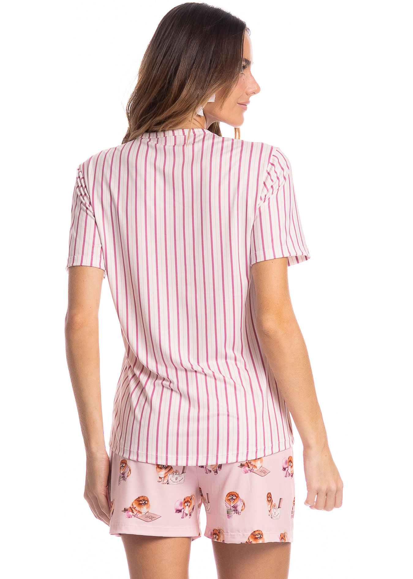 Pijama Feminino Curto Lyla Pilates - Imagem 2 - Mobile