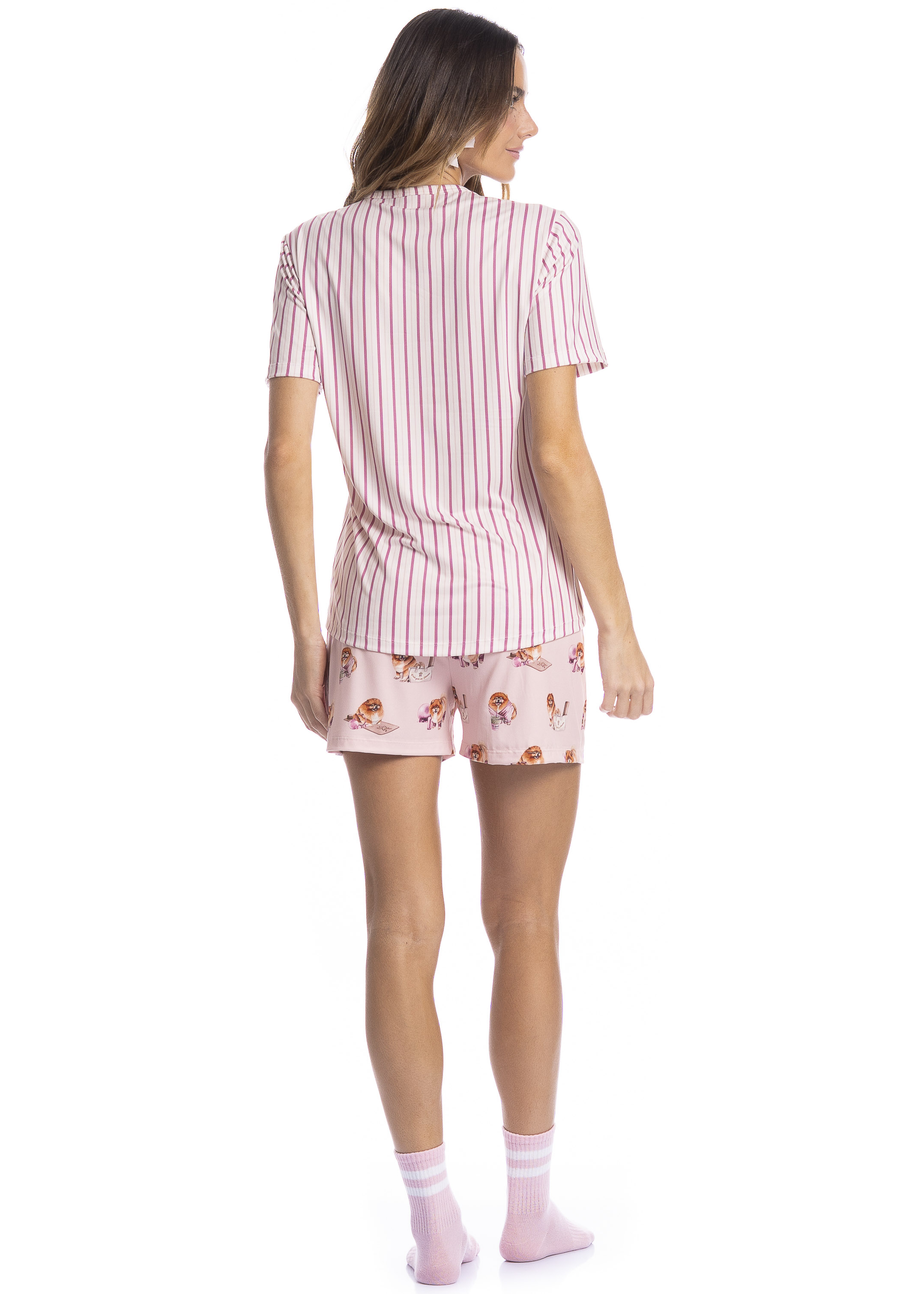Pijama Feminino Curto Lyla Pilates - Imagem 4 - Mobile