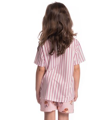 Pijama Infantil Feminino Curto Lyla Pilates - Imagem 2 - Mobile