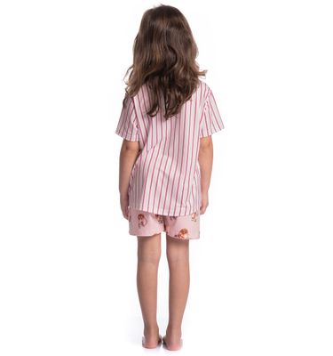 Pijama Infantil Feminino Curto Lyla Pilates - Imagem 4 - Mobile