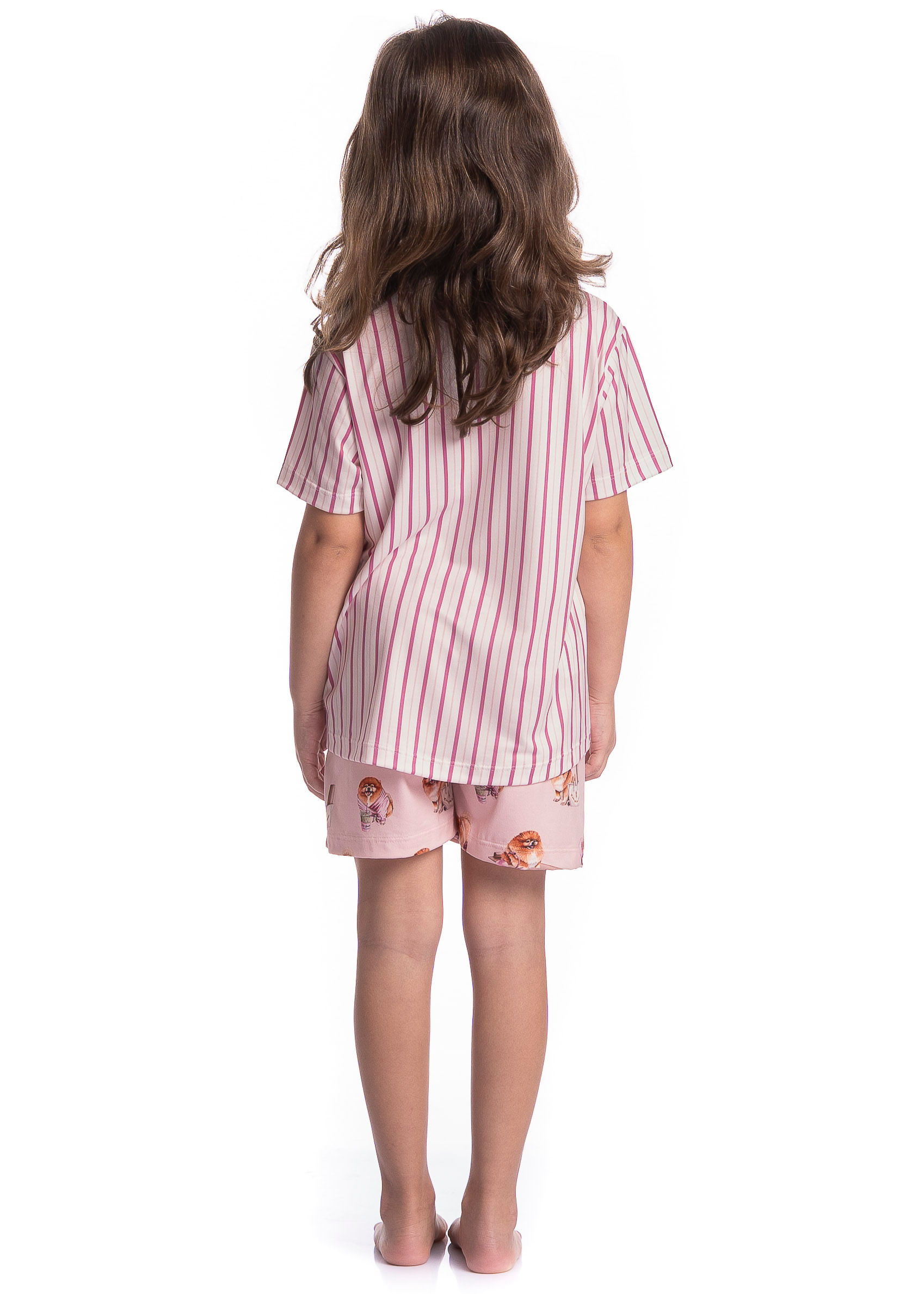 Pijama Infantil Feminino Curto Lyla Pilates - Imagem 4 - Mobile