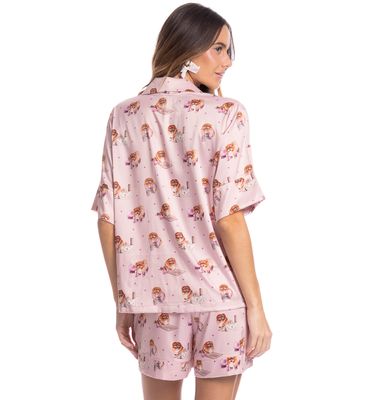 Pijama Feminino Curto Americano Lyla Pilates - Imagem 2 - Mobile