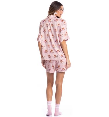 Pijama Feminino Curto Americano Lyla Pilates - Imagem 4 - Mobile