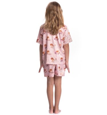 Pijama Infantil Feminino Curto Americano Lyla Pilates - Imagem 4 - Mobile