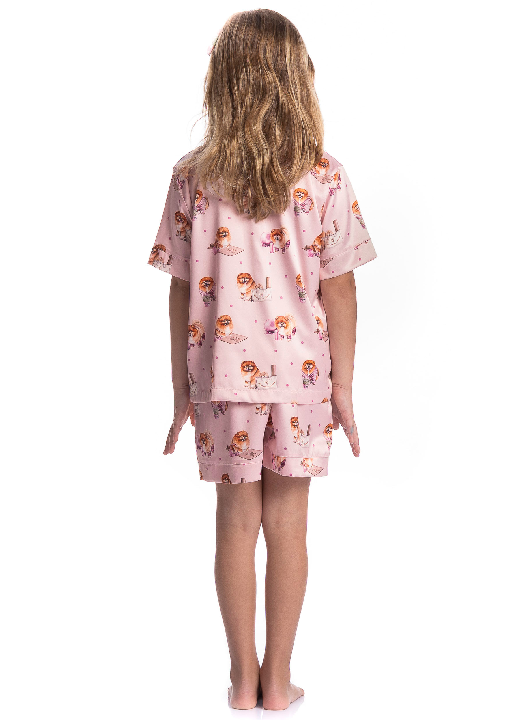 Pijama Infantil Feminino Curto Americano Lyla Pilates - Imagem 4 - Mobile