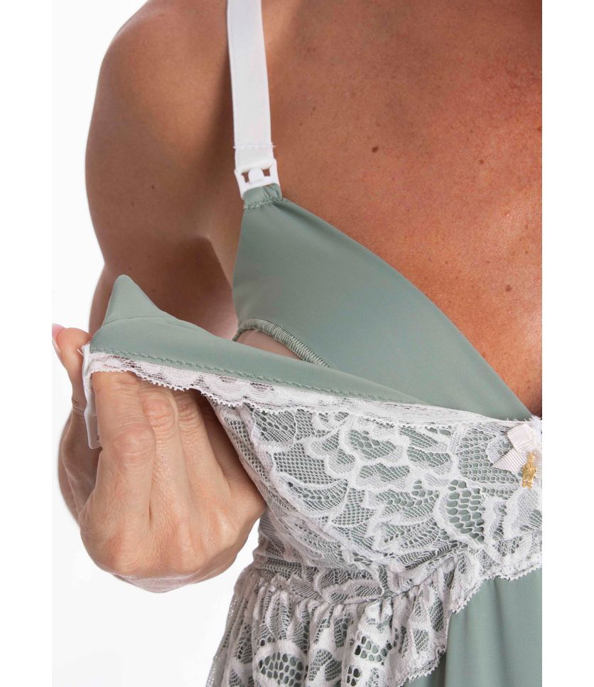 Camisola Longa Feminina Amamentação Gabriela - Imagem 5 - Desktop