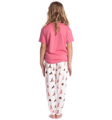 Pijama Infantil Longo Manga Curta Cats Yoga - Imagem 2 - Mobile