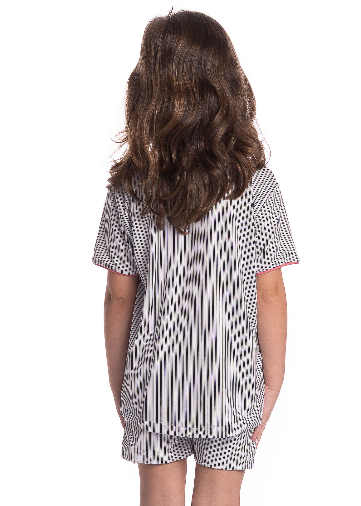 Pijama Infantil Curto Cats Yoga Branco - Imagem 2