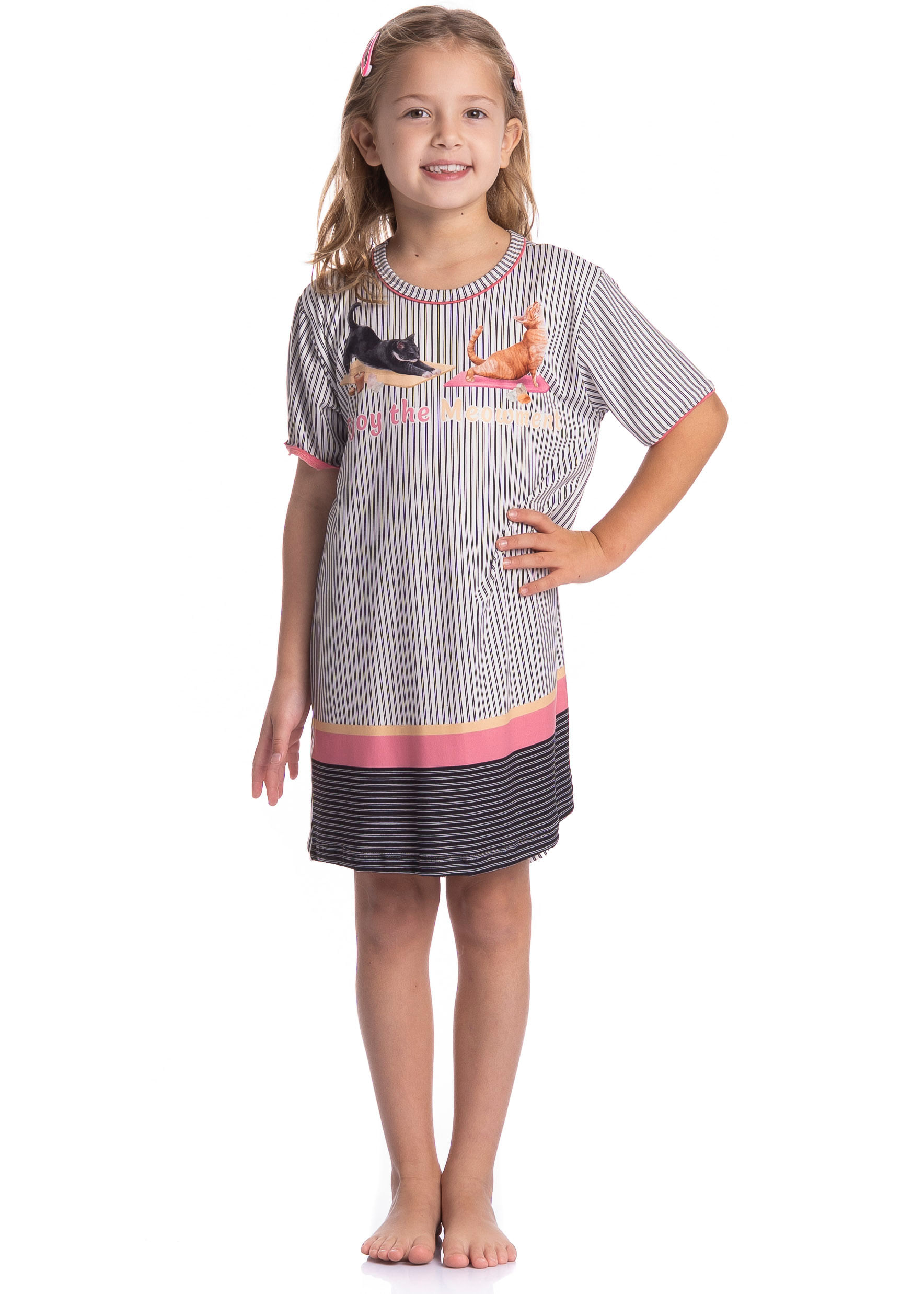 Camisão Infantil Cats Yoga - Imagem 3 - Mobile