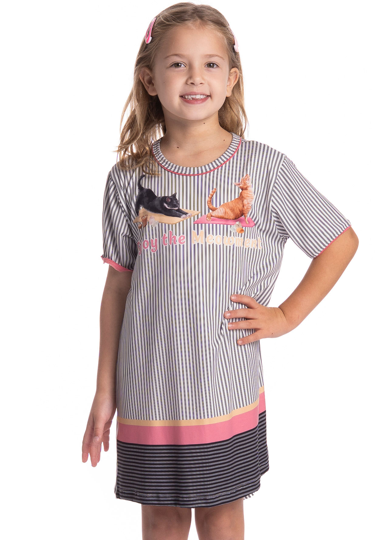 Camisão Infantil Cats Yoga - Imagem 1