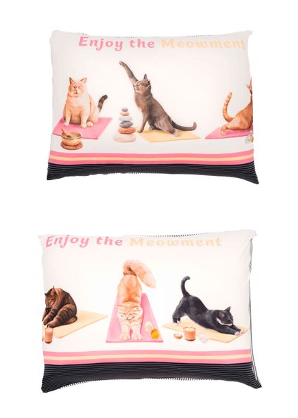 Kit Fronha Cats Yoga Branco - Imagem 1