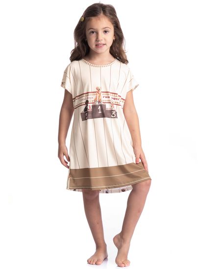 Camisão Feminino Infantil Curto Dogs Running - Imagem 3 - Desktop