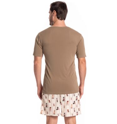 Pijama Masculino Curto Dogs Running - Imagem 2 - Mobile