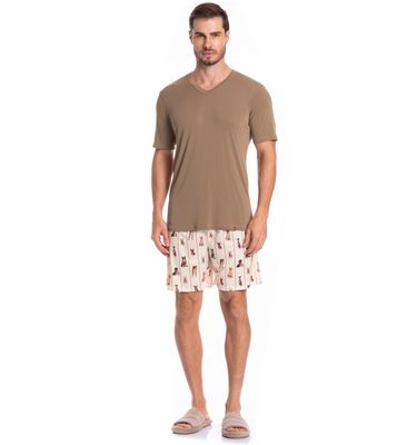 Pijama Masculino Curto Dogs Running - Imagem 3 - Mobile