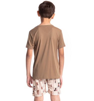 Pijama Infantil Masculino Curto Dogs Running - Imagem 2 - Mobile