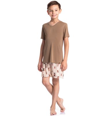 Pijama Infantil Masculino Curto Dogs Running - Imagem 3 - Mobile