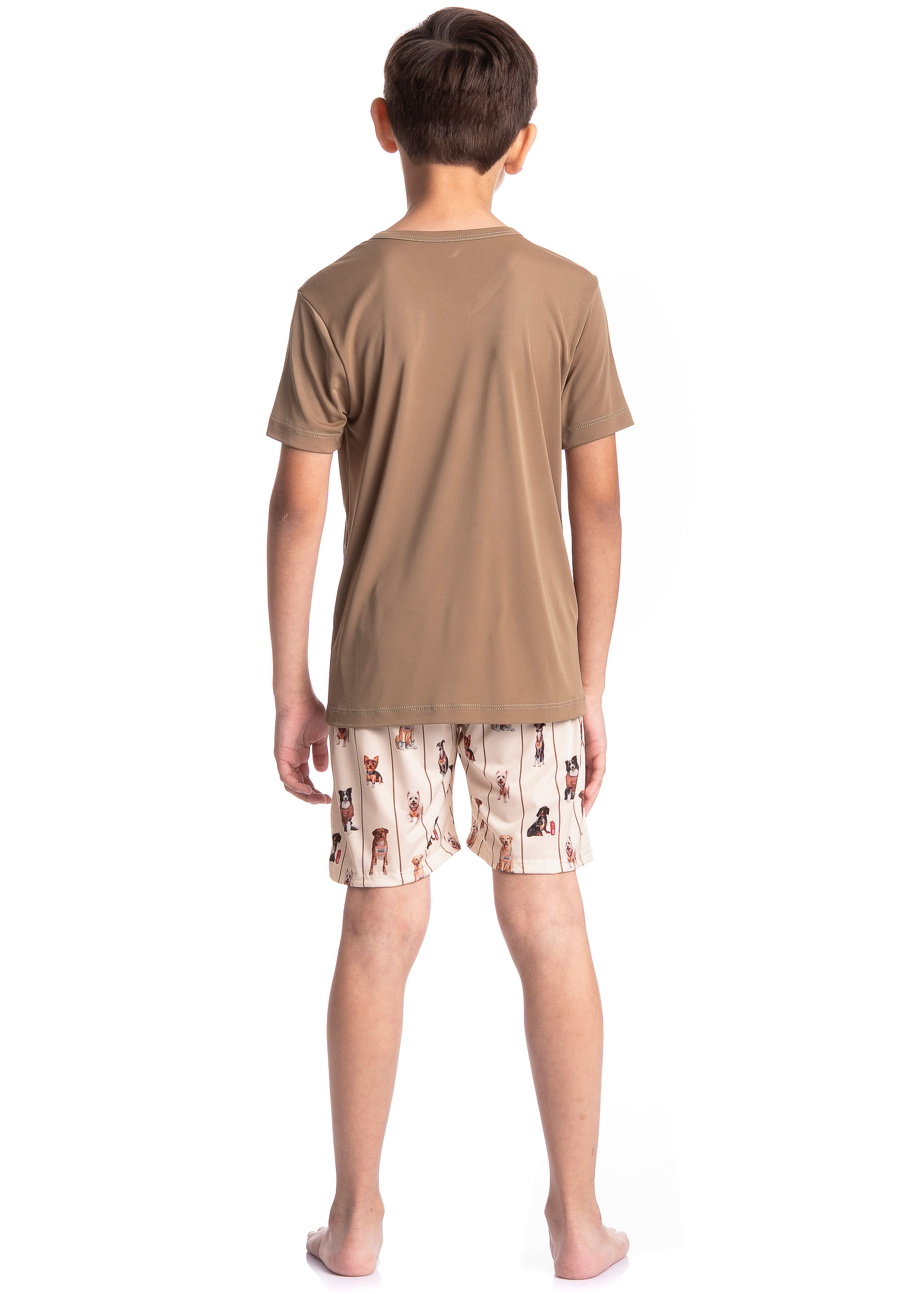 Pijama Infantil Masculino Curto Dogs Running - Imagem 4 - Mobile
