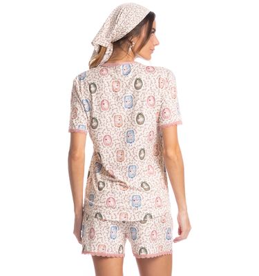 Pijama Feminino Curto Sweet Love - Imagem 2 - Mobile