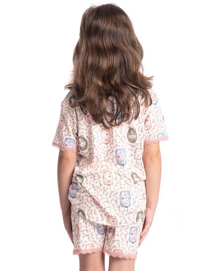 Pijama Infantil Feminino Curto Sweet Love - Imagem 2 - Desktop