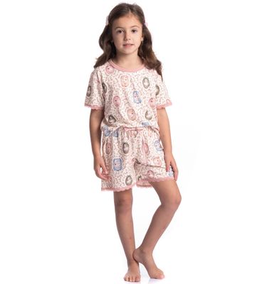 Pijama Infantil Feminino Curto Sweet Love - Imagem 3 - Mobile