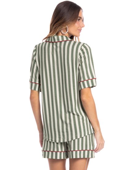 Pijama Feminino Americano Curto Holiday - Imagem 2 - Desktop