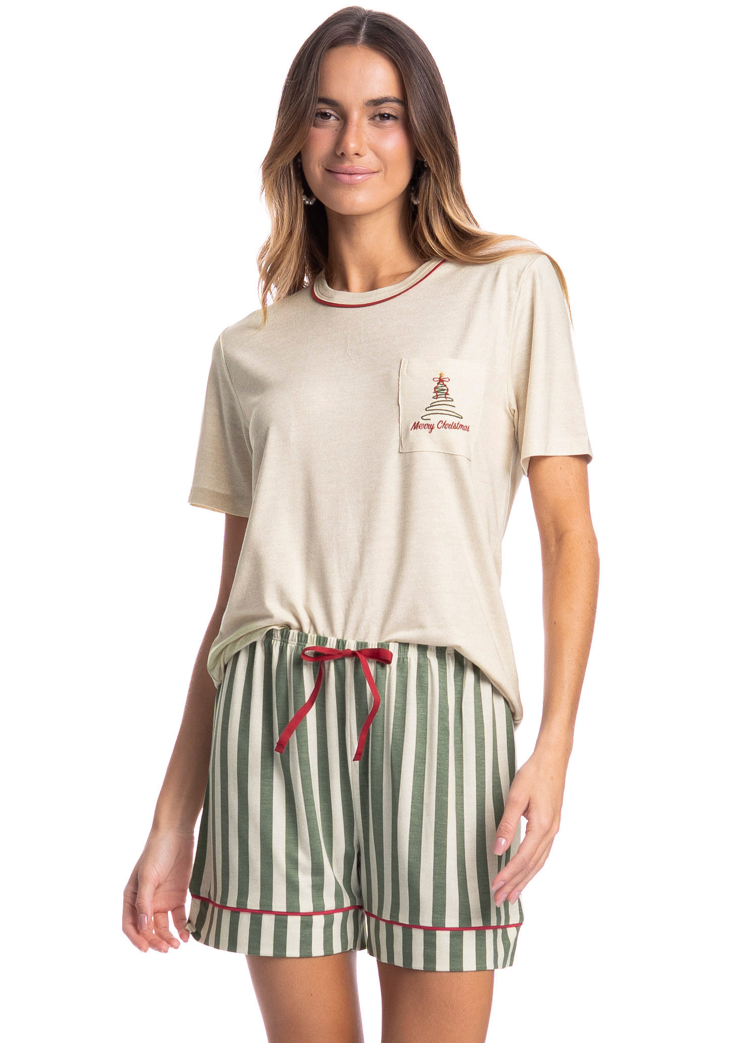 Pijama Feminino Curto Holiday - Imagem 1