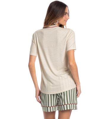 Pijama Feminino Curto Holiday - Imagem 2 - Mobile