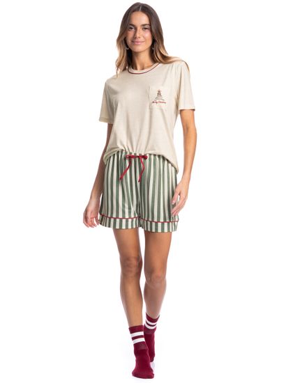 Pijama Feminino Curto Holiday - Imagem 3 - Desktop
