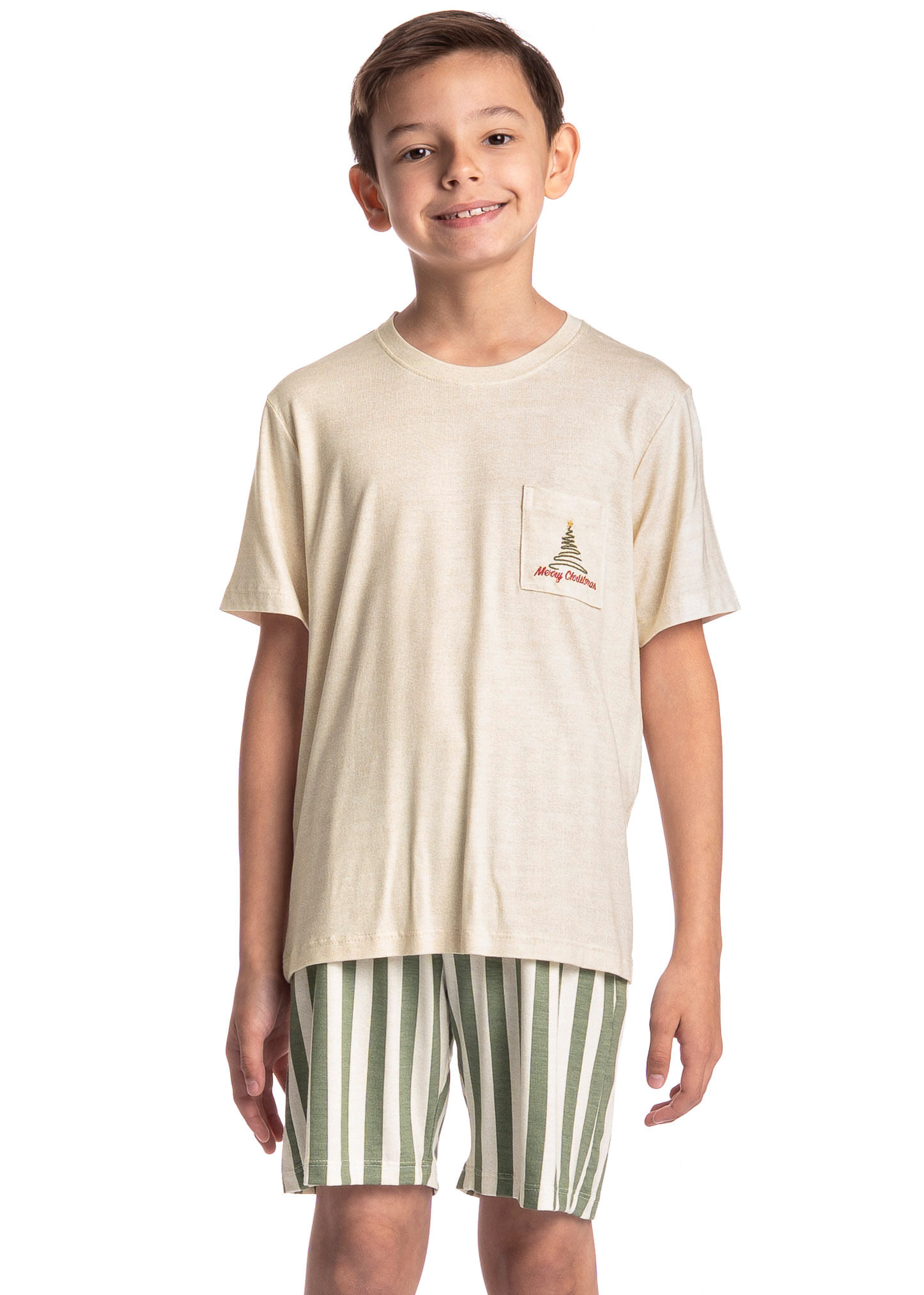 Pijama Infantil Masculino Curto Holiday - Imagem 1