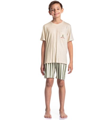 Pijama Infantil Masculino Curto Holiday - Imagem 3 - Mobile