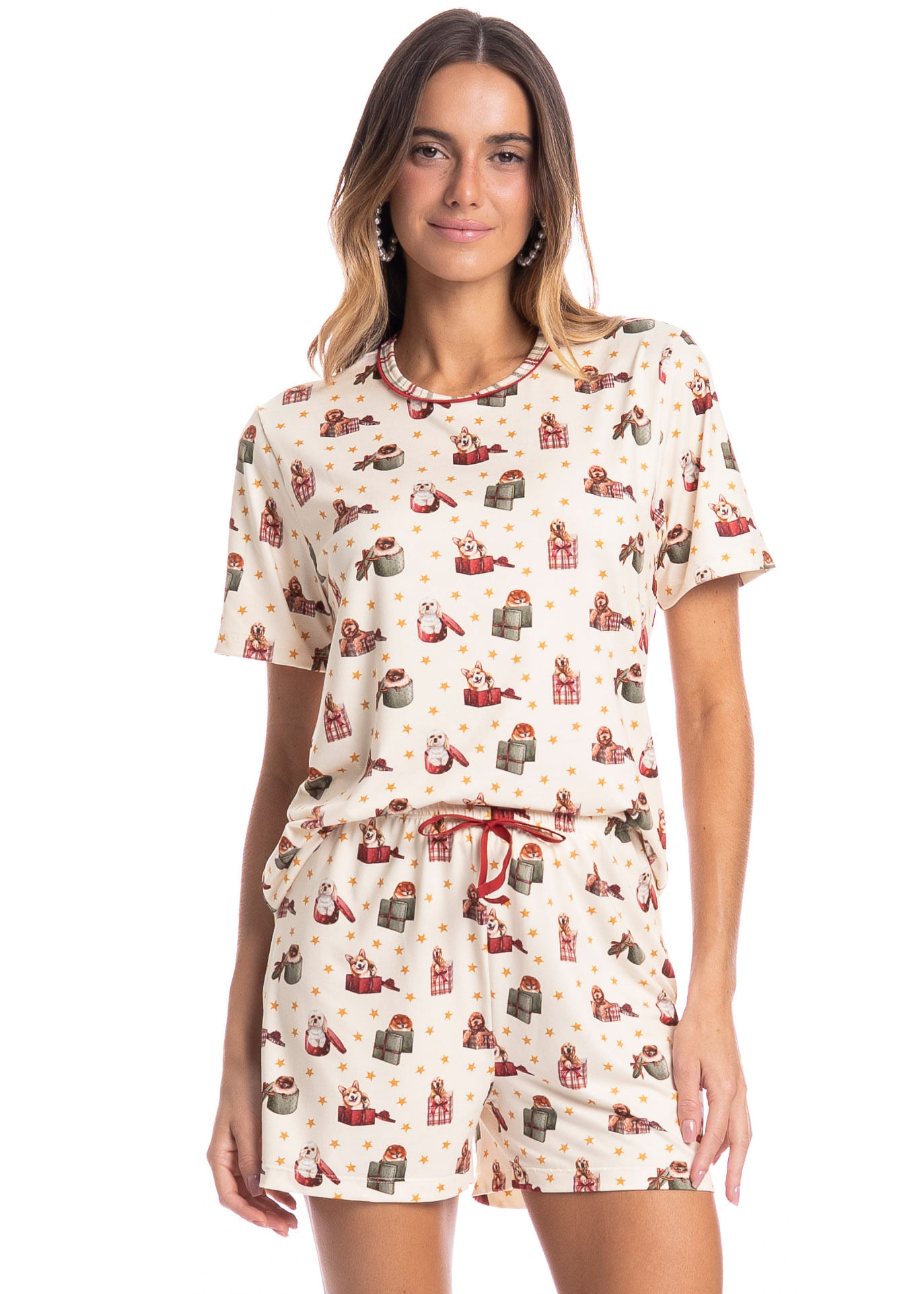 Pijama Feminino Curto Jolly - Imagem 1