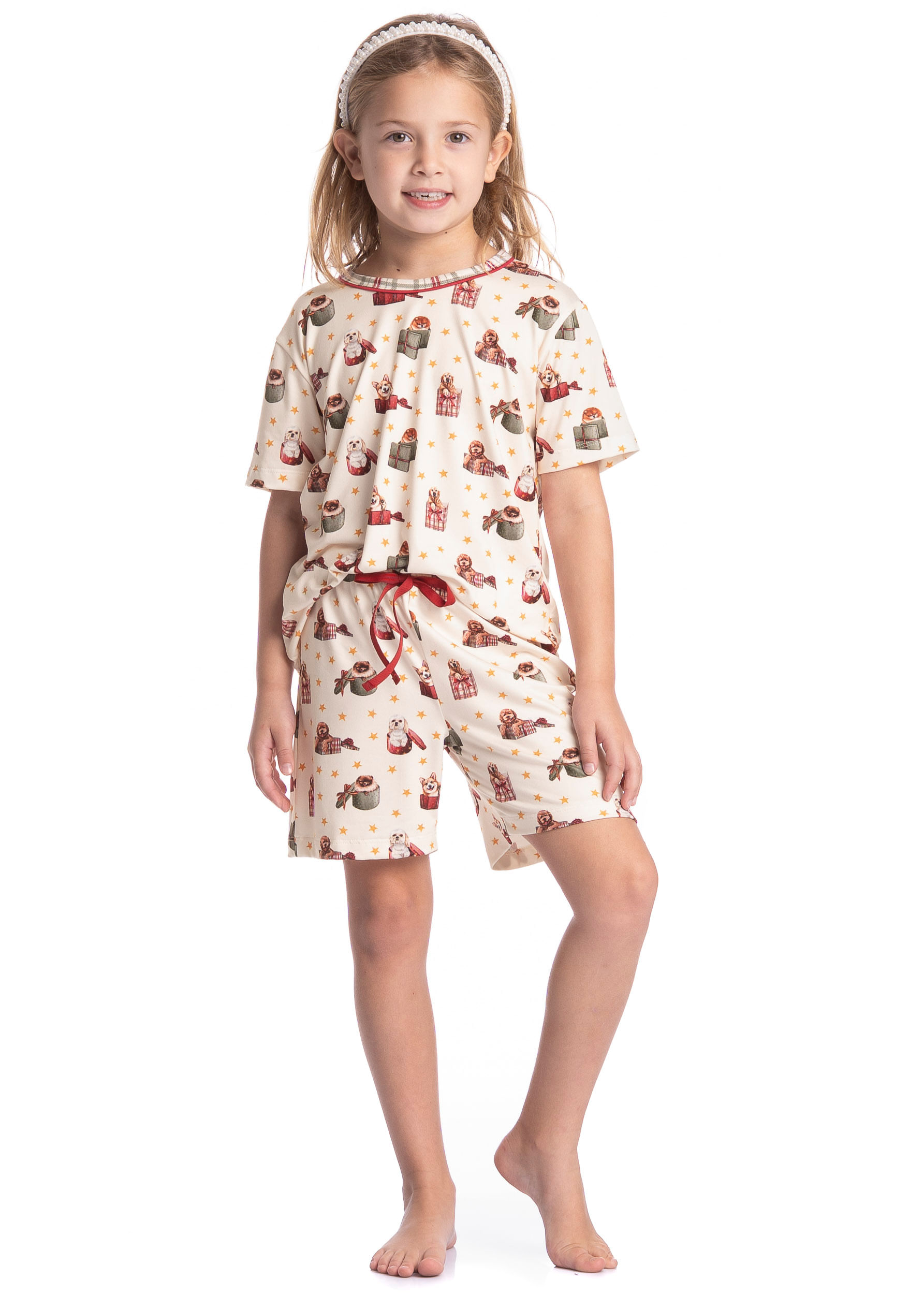 Pijama Infantil Feminino Curto Jolly - Imagem 3 - Mobile