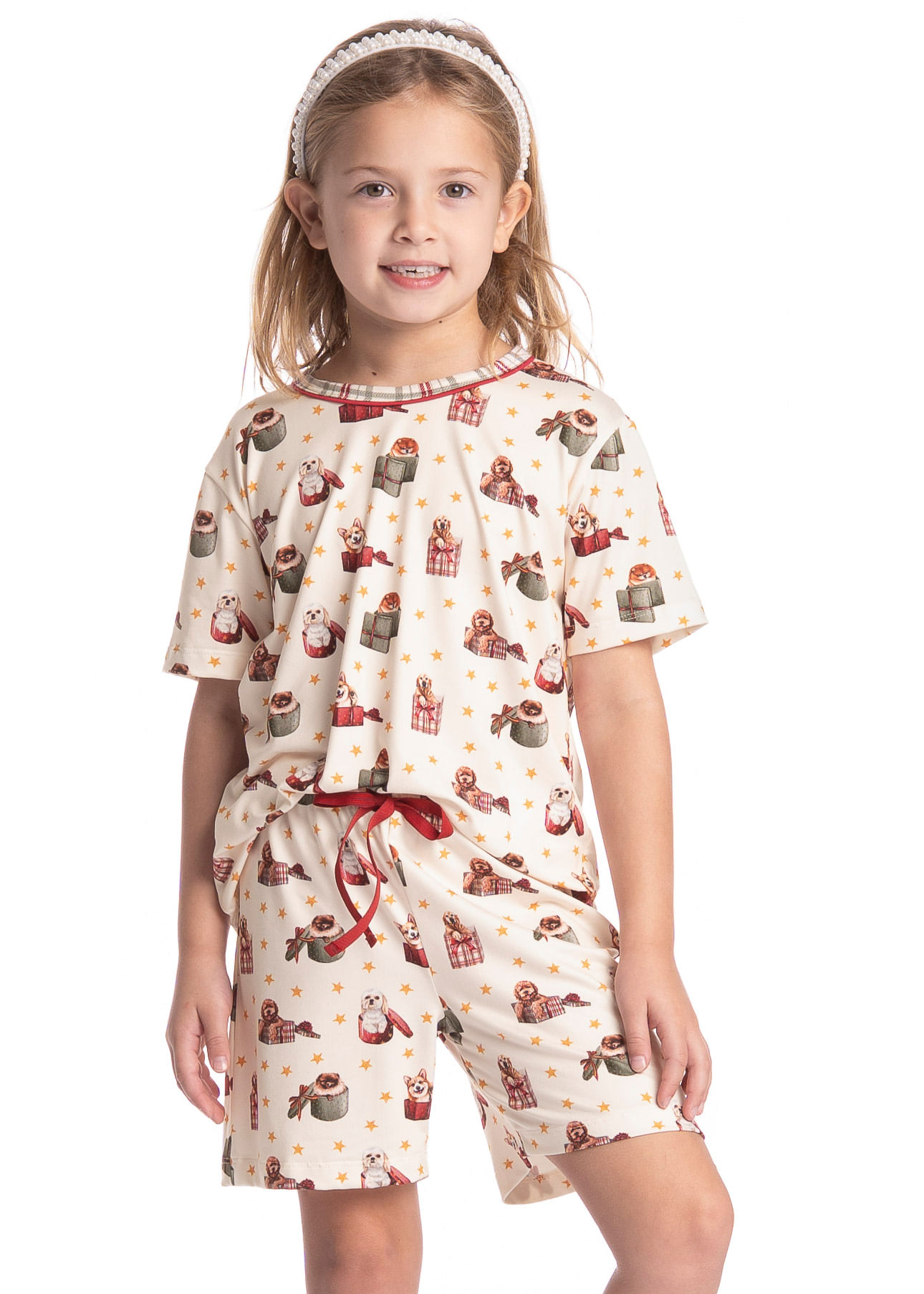 Pijama Infantil Feminino Curto Jolly - Imagem 1
