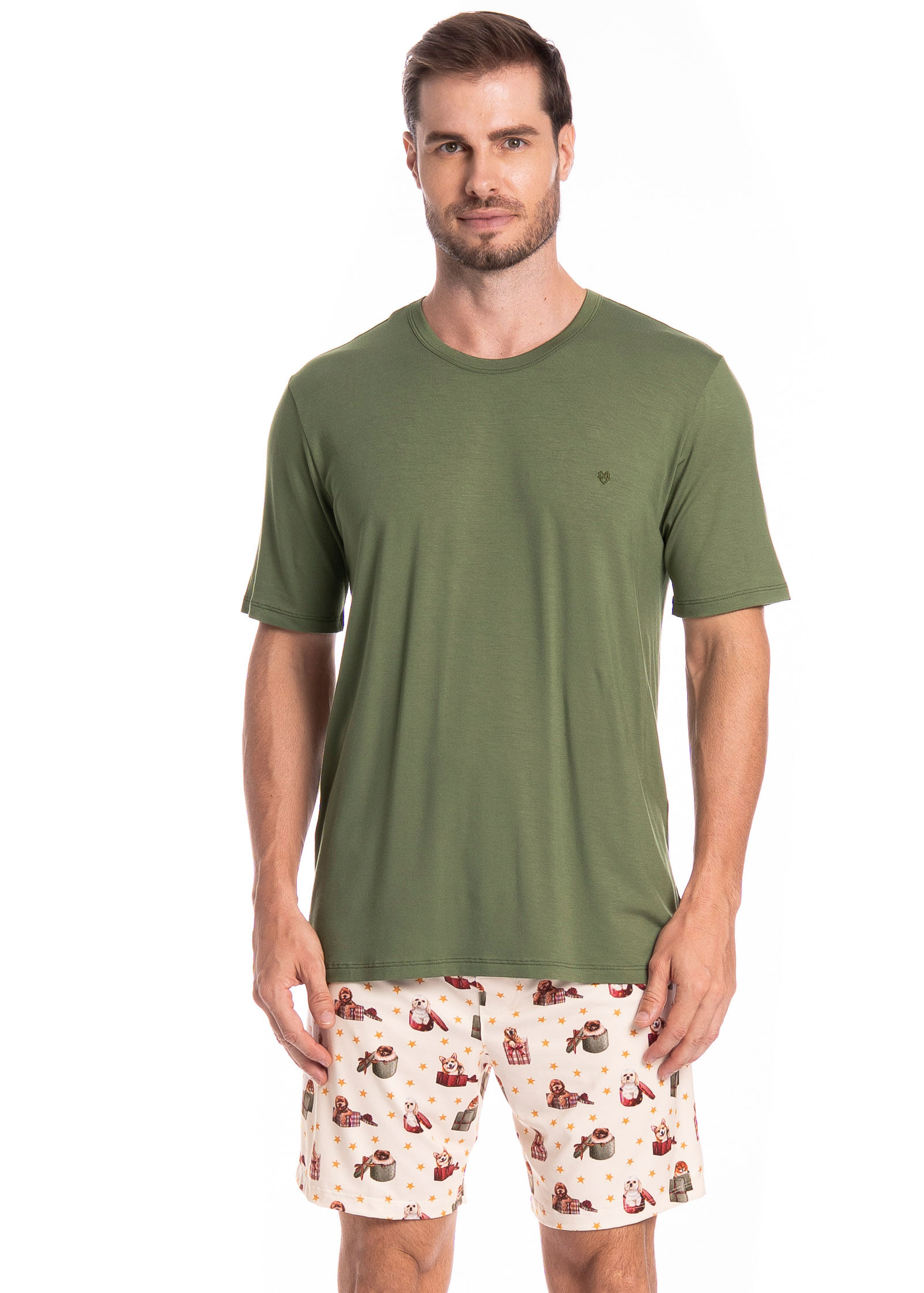 Pijama Masculino Curto Jolly Tombini - Imagem 1