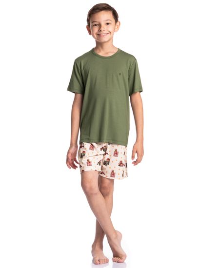 Pijama Infantil Masculino Curto Jolly - Imagem 3 - Desktop