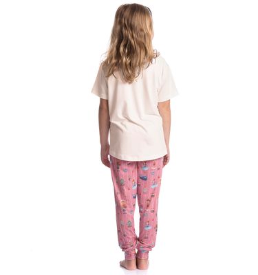 Pijama Infantil Longo Manga Curta Fada - Imagem 2 - Mobile