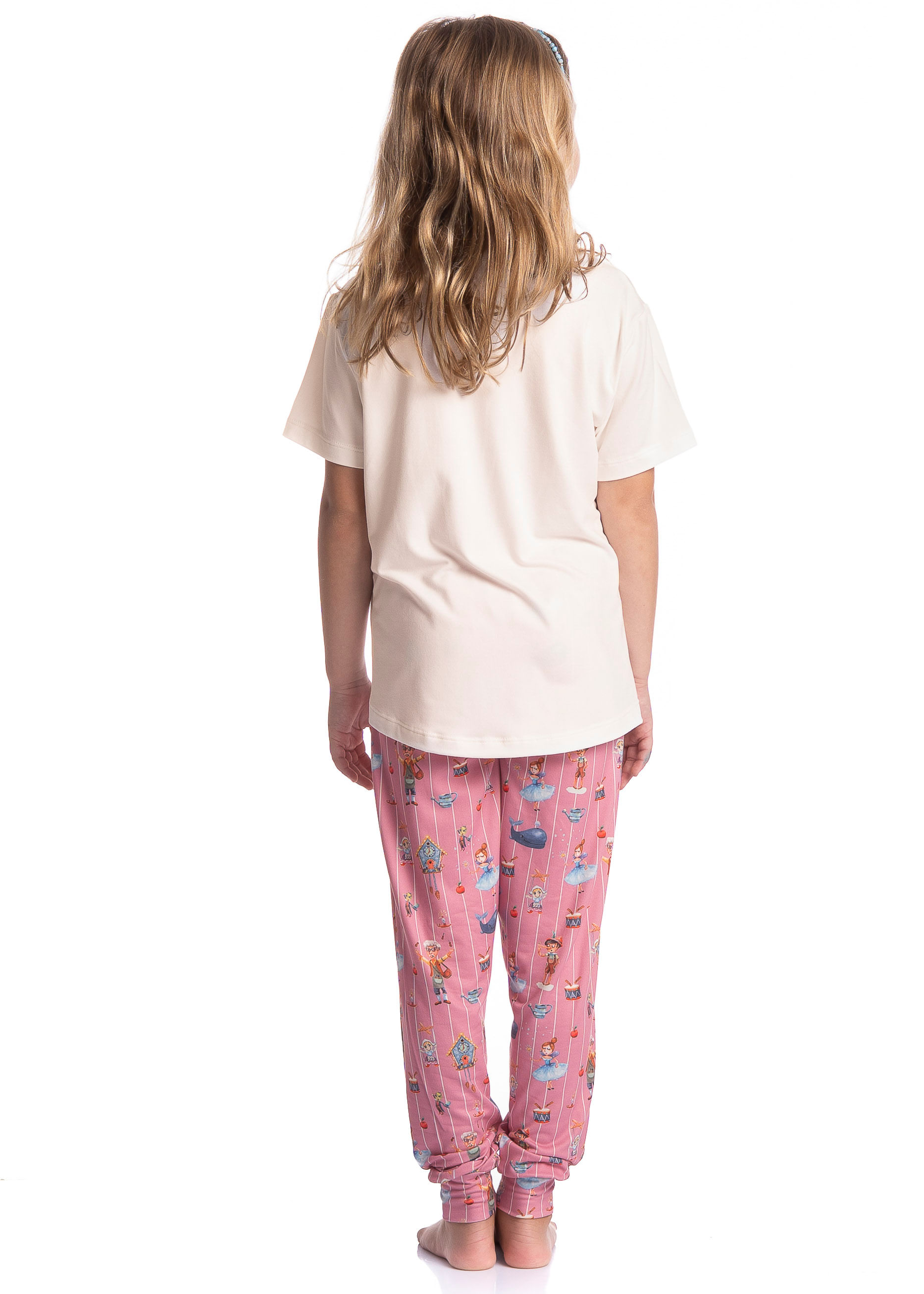 Pijama Infantil Longo Manga Curta Fada - Imagem 2 - Mobile
