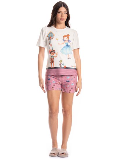 Pijama Feminino Curto Fada - Imagem 3 - Desktop